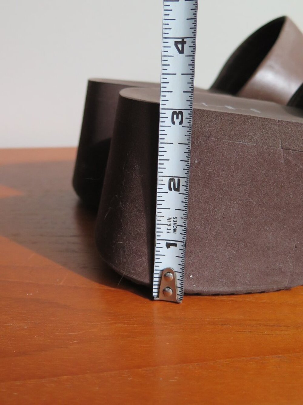 ITNO Two Wave Mule Platform Slides Brown Leather EU 38/US 7 - Picture 13 of 13
